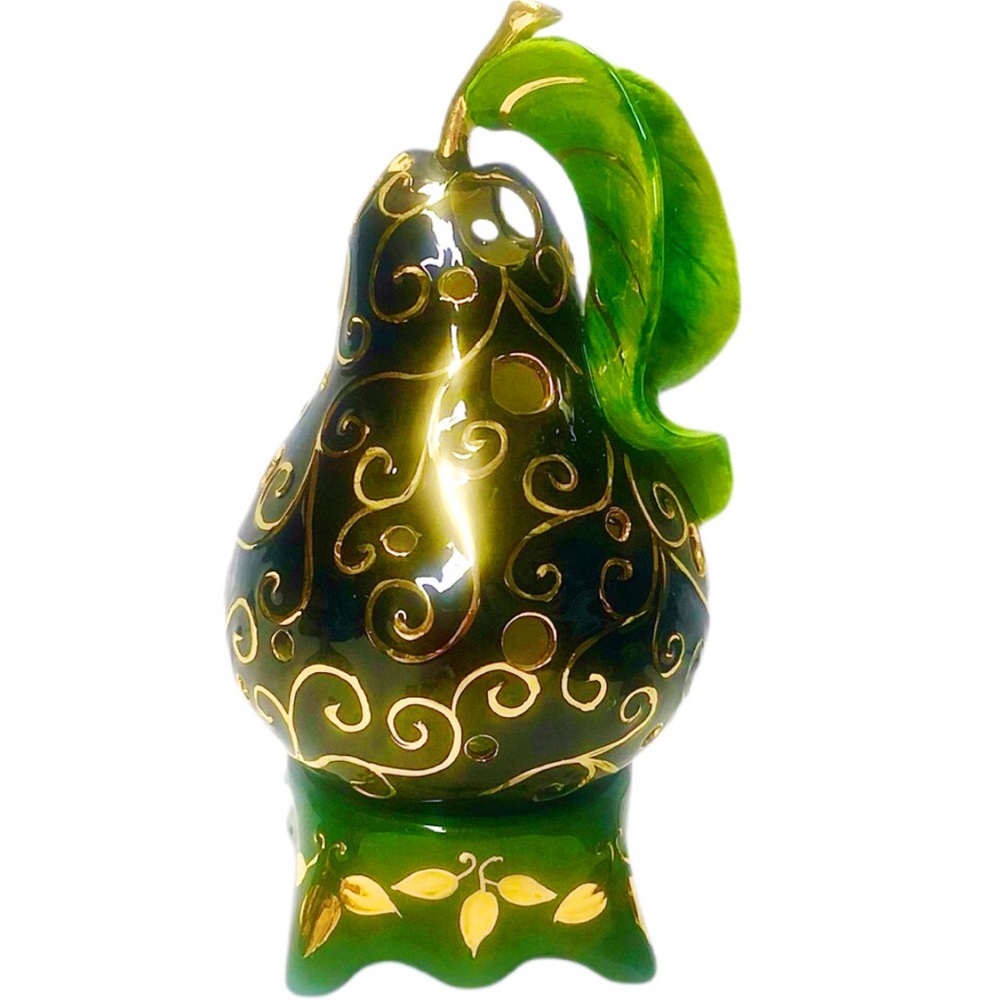 JM Call Collectable Glass Pear Votive